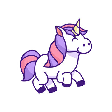 Pink Purple Pastel Unicorn Logo