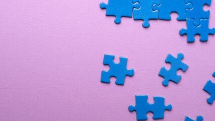 Fototapeta premium blue puzzles, textures and background
