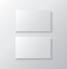 white double sided card template vector illustration