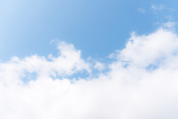 Beautiful cirrus clouds on blue sky on a sunny day background texture. wallpaper skybox