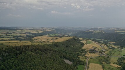 Chaine des puys et puy-de-Sancy en Auvergne