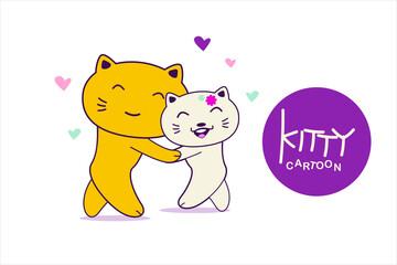 A couple of confusing children dancing with a cute smile