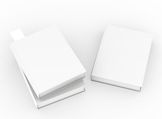 template empty hardcover book mockup , 3d rendering