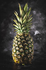 Pineapple on dark background