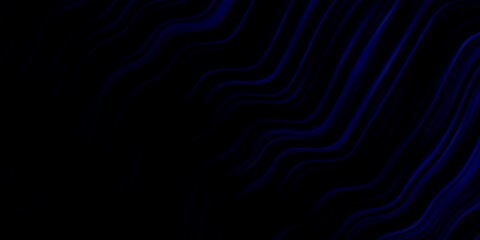 Dark BLUE vector template with curves.