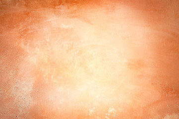 Plastered wall in vintage orange.