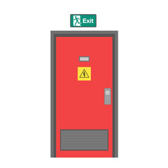 Exit door vector. free space for text. wallpaper. background.