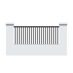 Railing vector. Railing vector on white background. wallpaper. free space for text.