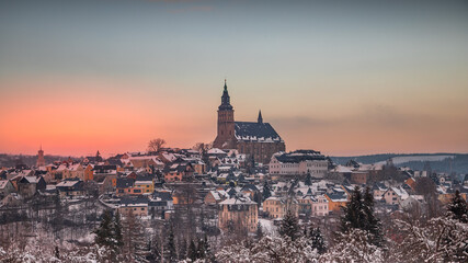 Schneeberg mit Schnee im Winter 