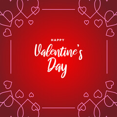 Happy Valentine's Day background 
Banner vector for printed and digital purpose