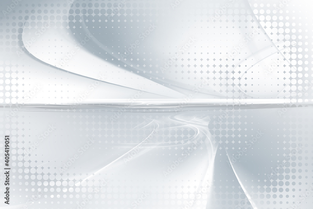 Poster white and grey perspective flow waves background. fantasy futuristic sci-fi design. abstract creativ
