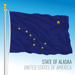 Alaska federal state flag, United States of America