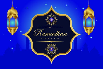 Fototapeta premium Elegant ramadan kareem decorative moslem festival 