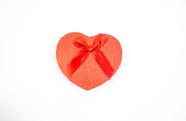 Valentine's day gift box with heart, empty heart box, open and closed gift box with lid