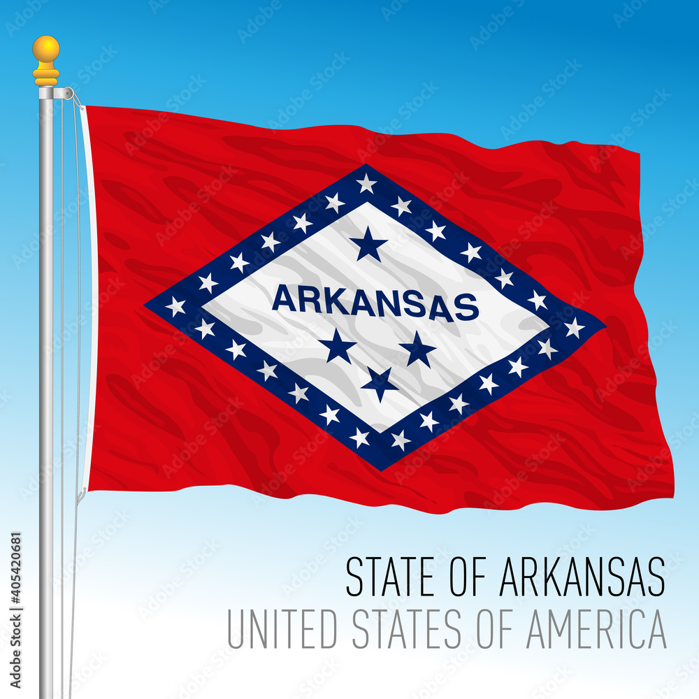 Wall mural arkansas federal state flag, united states of america