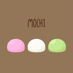Mochi cartoon vector free space for text. Mochi vector.