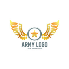 Star military icon. Logo template. Vector illustration. 