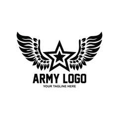 Star military icon. Logo template. Vector illustration. 