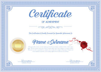 Certificate or diploma  retro vintage template