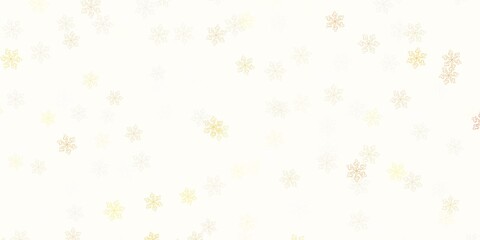 Light orange vector doodle texture with flowers.