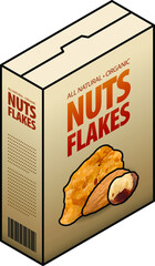 A box of cereal - nuts & flakes.