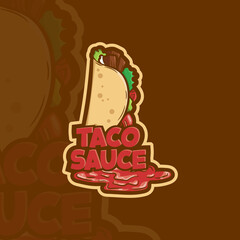 Taco Sauce Mascot logo