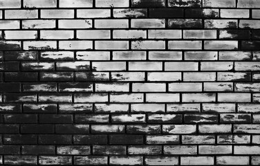 Trendy Color of the year 2021 Ultimate Gray. Red and white brick background. The texture of an old worn brick wall. Grunge background. Seamless interior texture old brick wall.