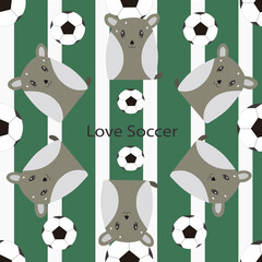 Seamless doodle soccer patterns with lines