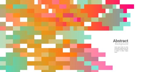 Abstract decorative background with colorful gradient geometric shapes. It is suitable for posters, flyers, banners, websites, etc. Vector illustration	