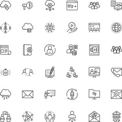 communication vector icon set such as: mouse, black, film, transaction, laptop, cash, press, big data scientist, e-mail, behaviour, safety, giving, learn, teach, smart, search, brand, security