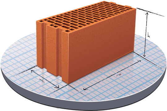Monomur brick and its dimensions (cutout)
