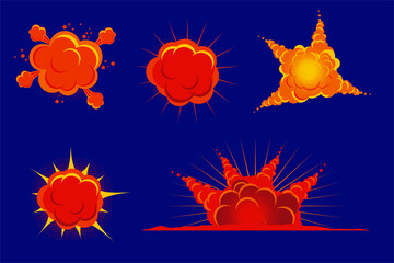 Explosion boom vector illustration