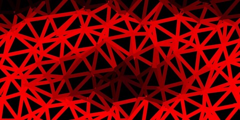 Dark red vector polygonal backdrop.