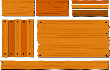 Wooden signboard vector illustration