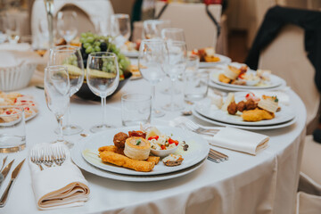 Wedding table decoration and aperitifs 