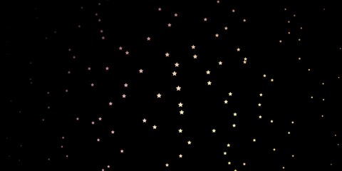 Dark Pink, Yellow vector pattern with abstract stars.