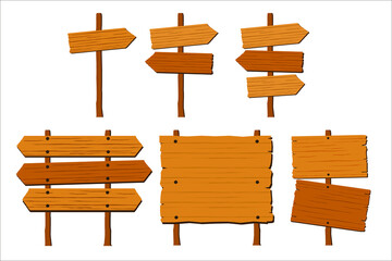 Wooden signboard vector illustration