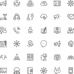 communication vector icon set such as: school, assistance, center, attention, glyph, check, success, and, modem, consumer, psychology, learning, election, e-learning, affiliate marketing, lead, story