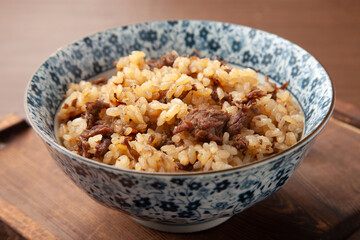 牛肉の炊き込みご飯