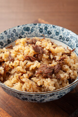 牛肉の炊き込みご飯
