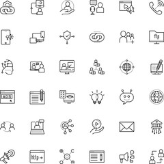 communication vector icon set such as: knowledge, lead, command, speech, chip, art, software, protect, giving, blogging, urgent, bubble, presentation, protection, stream, diplomat, style, manager