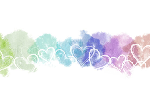 Valentinstag - Abstrakter Hintergrund - weicher Pastellook mit metallischen Glanz und Herzdesign