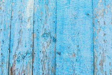 Fototapeta na wymiar Weathered blue wooden background texture. Shabby wood teal or turquoise green painted. Vintage beach wood backdrop.