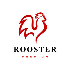 rooster logo vector icon illustration