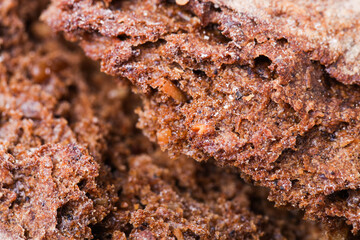 texture of a loaf of round rye bread