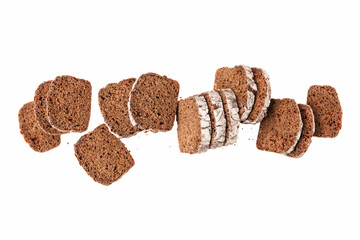loaf of rye bread, cut into slices