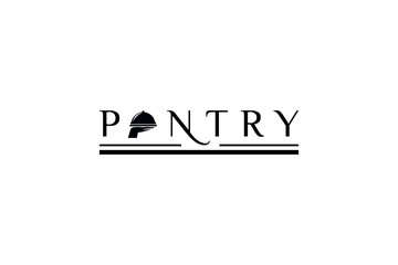 Pantry sign or logo label for door