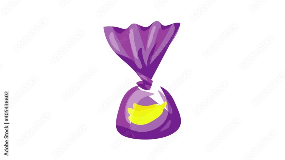 Poster banana truffle icon animation best object on white background