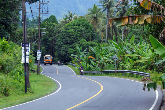 Highland Road In West Coast Of Sumatra, Indonesia