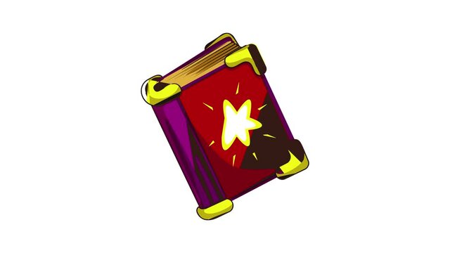 Magic book icon animation best object on white background
